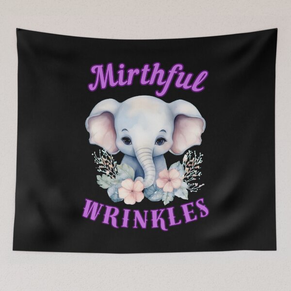 Item preview, Mirthful Wrinkles. elephant face designed and sold by ElephantVibes.