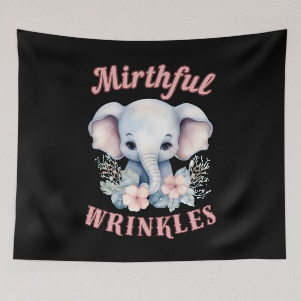 Item preview, Mirthful Wrinkles. elephant portrait designed and sold by ElephantVibes.