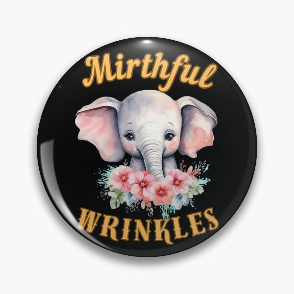 Item preview, Mirthful Wrinkles. watercolor elephant designed and sold by ElephantVibes.