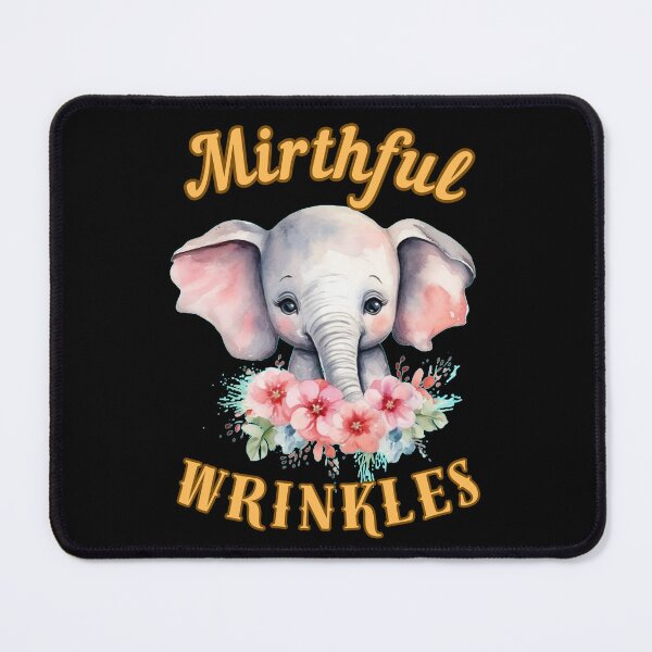Item preview, Mirthful Wrinkles. watercolor elephant designed and sold by ElephantVibes.