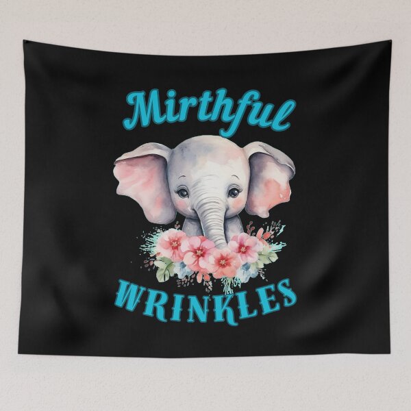 Item preview, Mirthful Wrinkles. adorable elephant designed and sold by ElephantVibes.