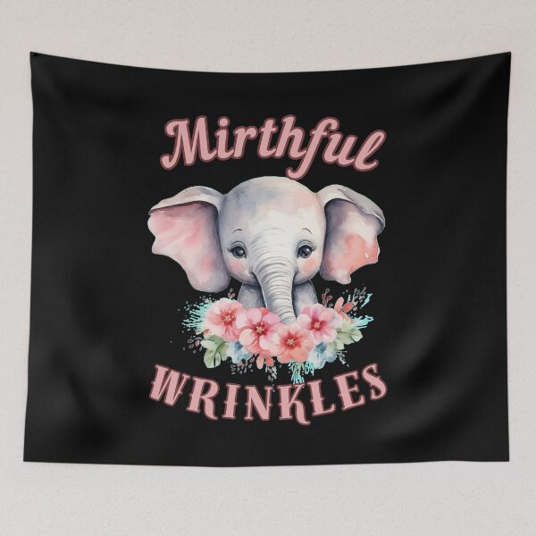 Item preview, Mirthful Wrinkles. Flower elephant designed and sold by ElephantVibes.