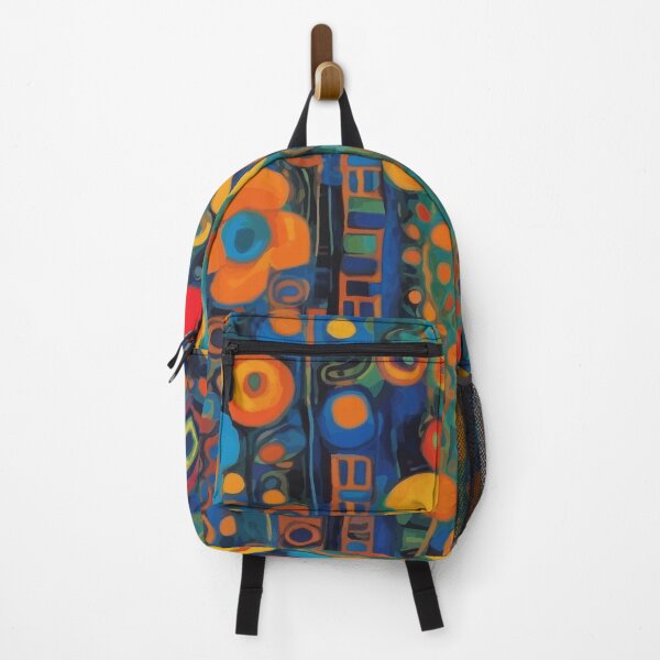 Item preview, Gustav Klimt Red and Blue Abstract Flowers designed and sold by Vicky Brago-Mitchell®.