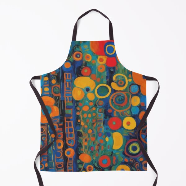 Item preview, Gustav Klimt Red and Blue Abstract Flowers designed and sold by Vicky Brago-Mitchell®.