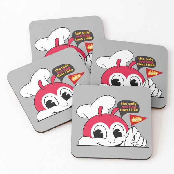 Item preview, JOLLIBEE PEEKING SPICY CHICKENJOY RED FLAG PINOY STICKER designed and sold by aydapadi.