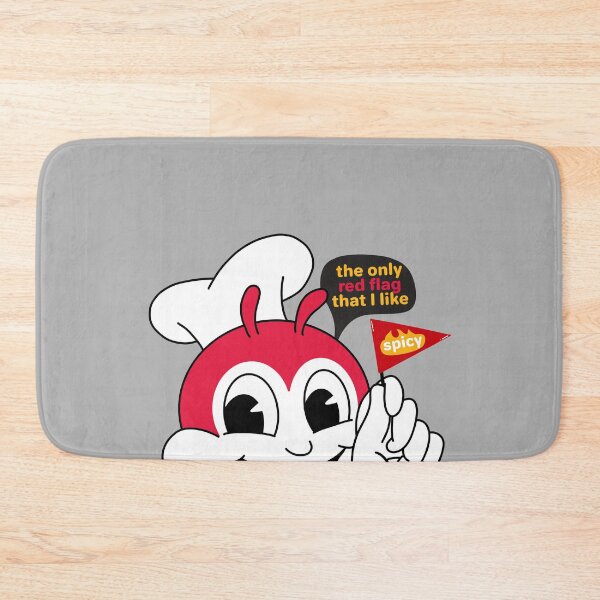Item preview, JOLLIBEE PEEKING SPICY CHICKENJOY RED FLAG PINOY STICKER designed and sold by aydapadi.