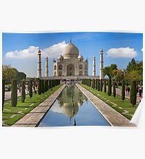 Taj Mahal with reflection north side. Poster
