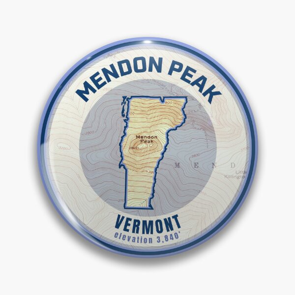 Artikelvorschau, Karte der Vermont-Berge – Mendon Peak entworfen und verkauft von Willz Designz.