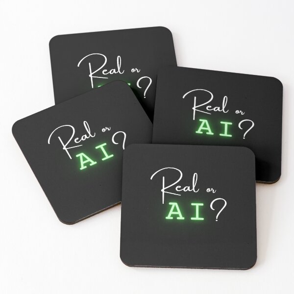 Item preview, Real or AI? (neon green) designed and sold by ProjectLui.