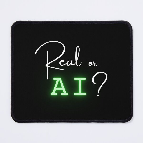 Item preview, Real or AI? (neon green) designed and sold by ProjectLui.