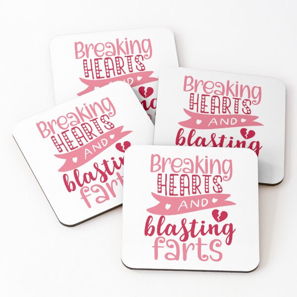 Item preview, Breaking Hearts and blasting farts, kids valentine quote designed and sold by Mani Bindu Vadapalli.