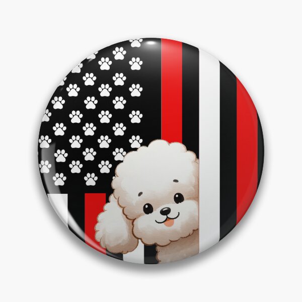 Item preview, Poodle Peeking Behind The American Flag designed and sold by TheAnimalZ00.