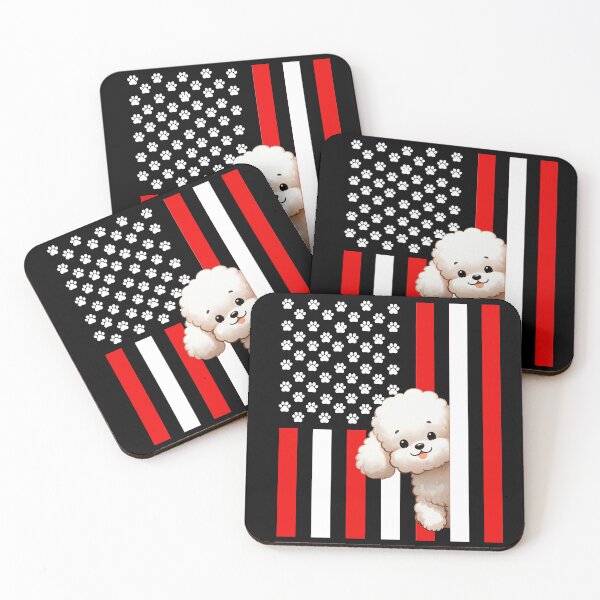 Item preview, Poodle Peeking Behind The American Flag designed and sold by TheAnimalZ00.