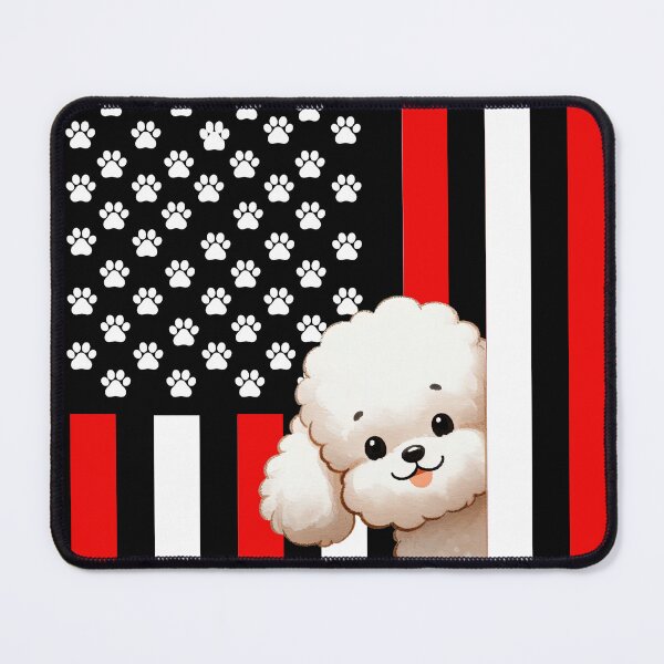 Item preview, Poodle Peeking Behind The American Flag designed and sold by TheAnimalZ00.