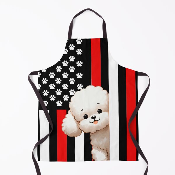 Item preview, Poodle Peeking Behind The American Flag designed and sold by TheAnimalZ00.
