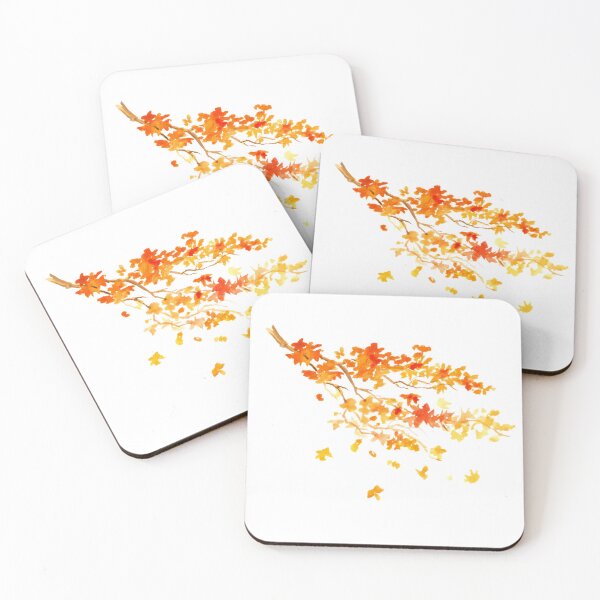 Item preview, autumn leaves watercolor clipart designed and sold by ZephyrArtVN.