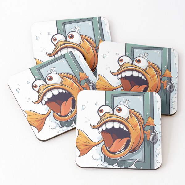 Item preview, "Clumsy Fish on Door Handle: Humorous Vector Graphic for Amusing Apparel on White Background" designed and sold by Huycao211.