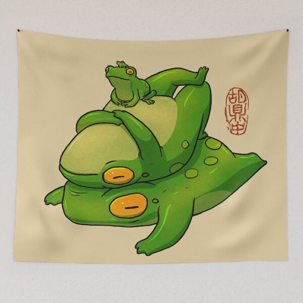 Item preview, cute frog stack family designed and sold by DingHuArt.