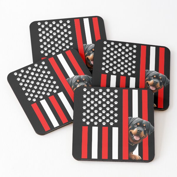 Item preview, Rottweiler Peeking Behind The American Flag designed and sold by TheAnimalZ00.