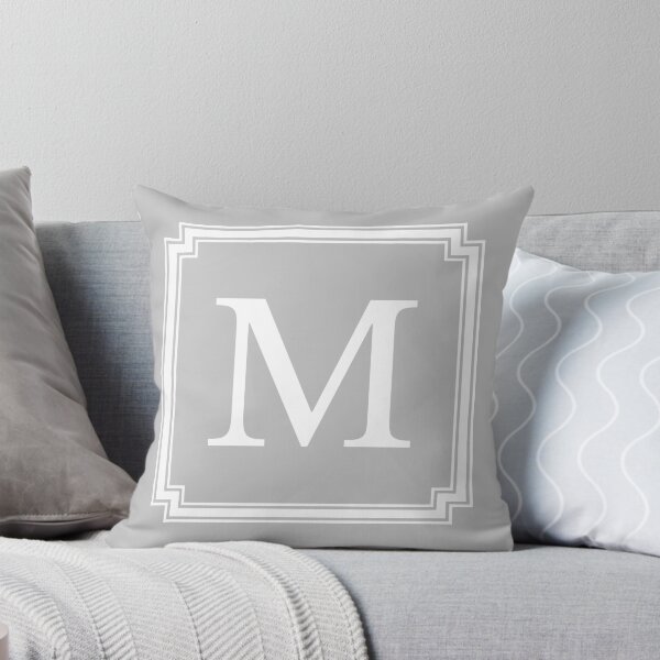 Item preview, Silver Gray Classy And Elegant Monogram M designed and sold by rewstudio.