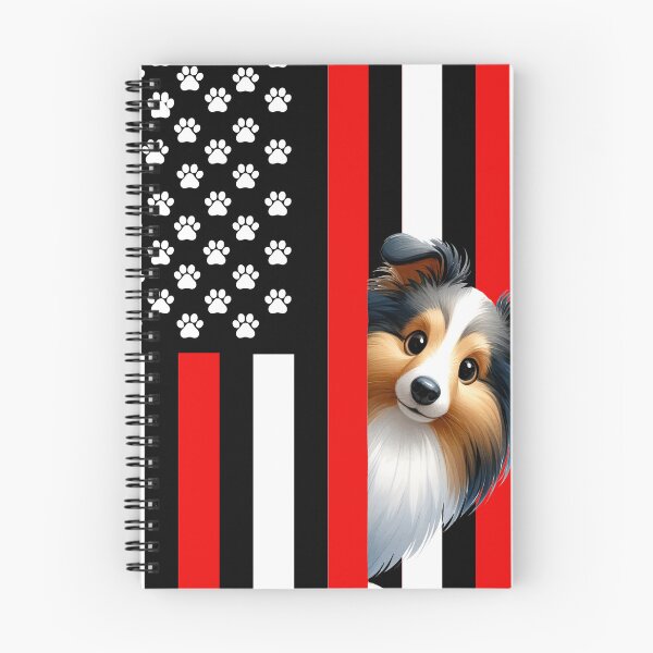 Item preview, Shetland Sheepdog Peeking Behind The American Flag designed and sold by TheAnimalZ00.
