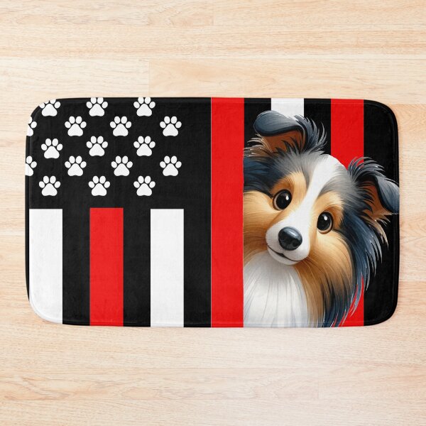 Item preview, Shetland Sheepdog Peeking Behind The American Flag designed and sold by TheAnimalZ00.