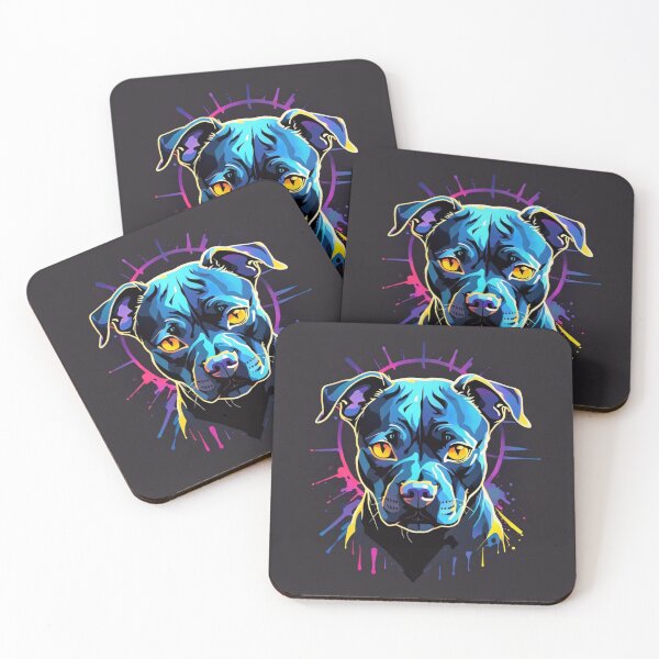 Item preview, Neon Pitbull Dog designed and sold by Gabriela McDaniel.