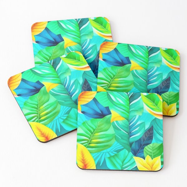 Item preview, Watercolor tropical leaves designed and sold by Grypis.