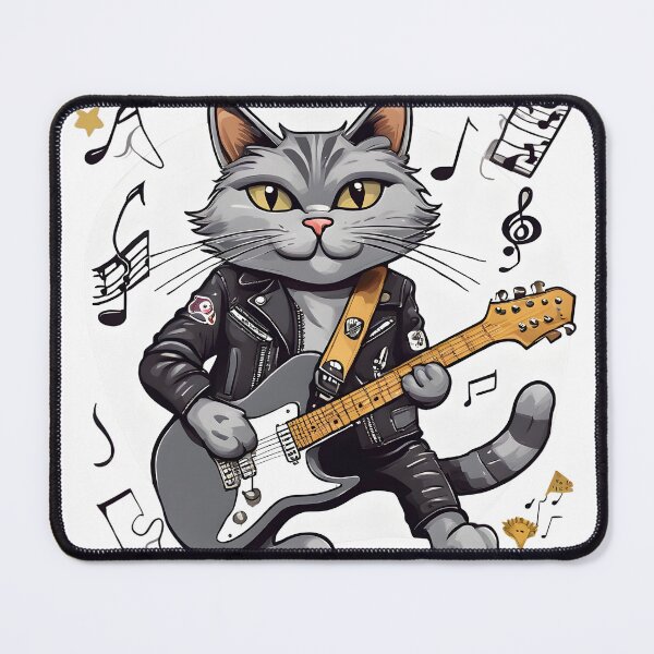Item preview, Rockstar Cat guitar solo designed and sold by Vibes-vintage.