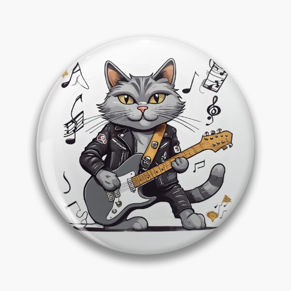 Item preview, Rockstar Cat guitar solo designed and sold by Vibes-vintage.