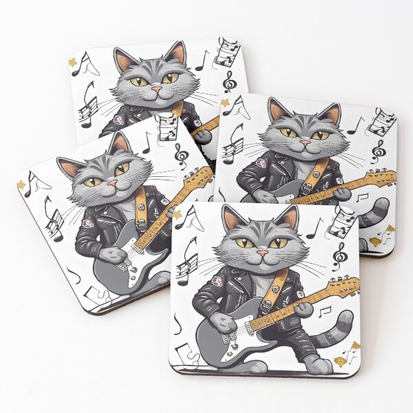 Item preview, Rockstar Cat guitar solo designed and sold by Vibes-vintage.