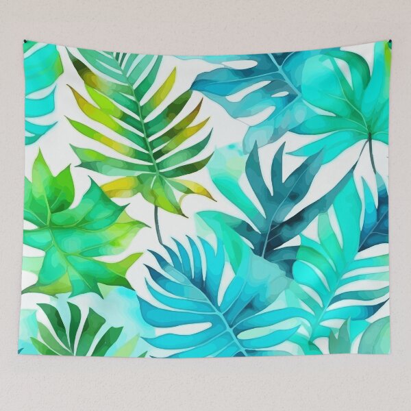 Item preview, Watercolor tropical leaves designed and sold by Grypis.