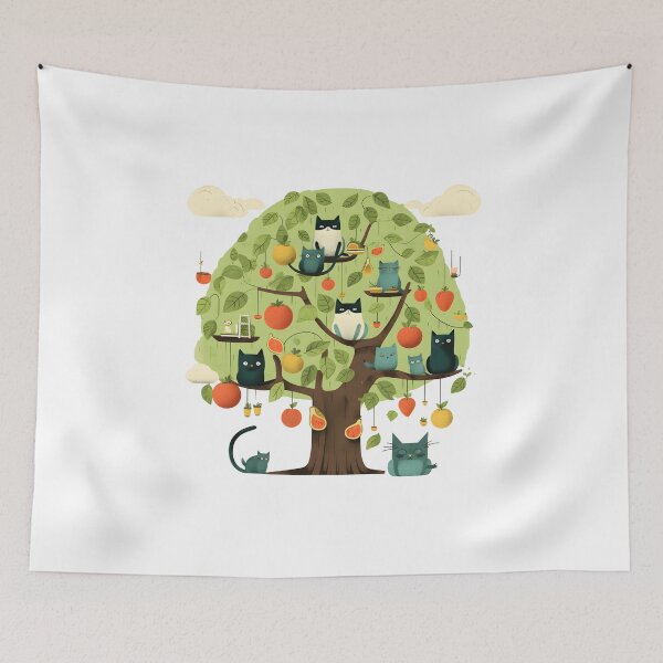Item preview, cat fruit tree designed and sold by omerfdln34.