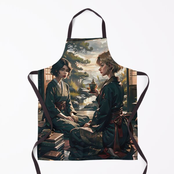 Item preview, Japanese Tea House "Chashitsu" on the river during tea time with josei designed and sold by ZipperDragon88.