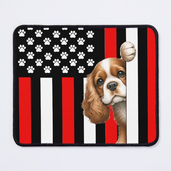 Item preview, Cocker Spaniel Peeking Behind The American Flag designed and sold by TheAnimalZ00.
