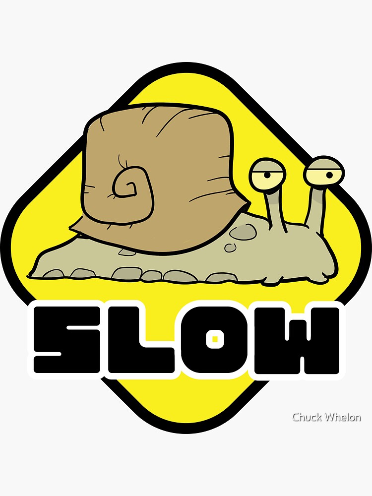 Thumbnail 3 of 3, Sticker, Slow Sign Snail designed and sold by MrChuckles.
