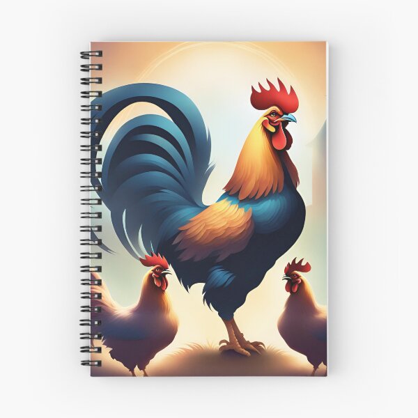 Item preview, a rooster crows in front of his chickens designed and sold by janjacbu.