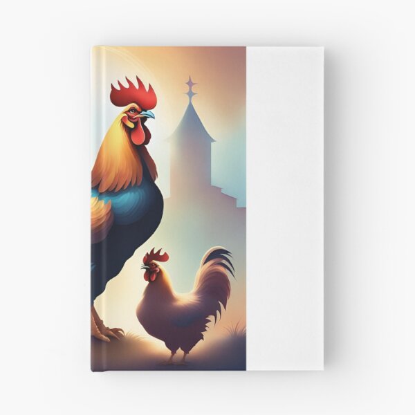 Item preview, a rooster crows in front of his chickens designed and sold by janjacbu.