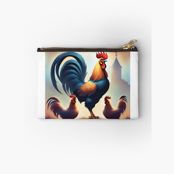 Item preview, a rooster crows in front of his chickens designed and sold by janjacbu.