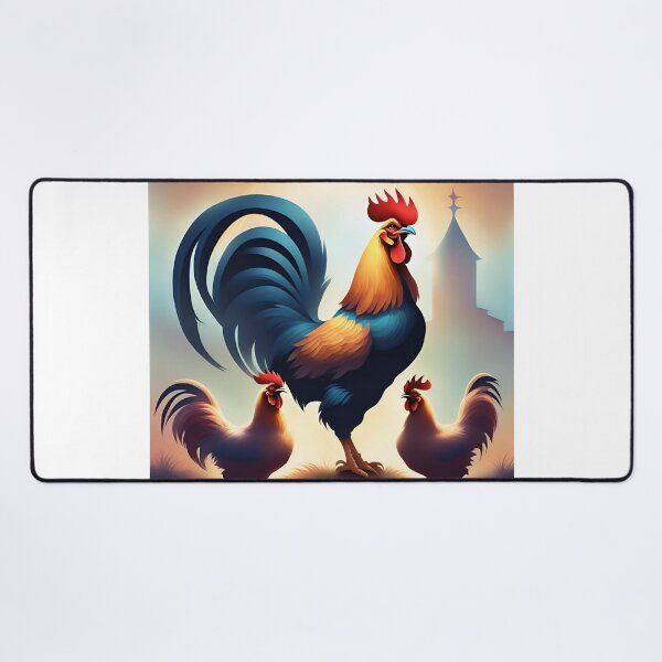Item preview, a rooster crows in front of his chickens designed and sold by janjacbu.