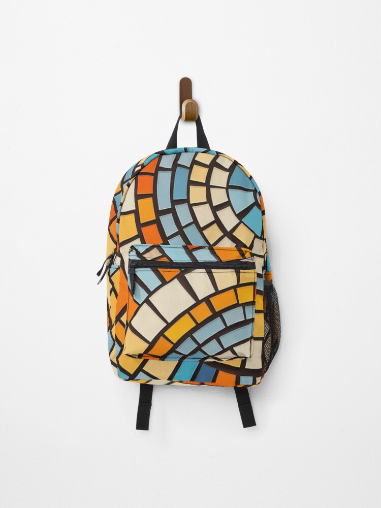 Thumbnail 1 of 3, Backpack, Mosaic Pattern designed and sold by FineArtsPro.
