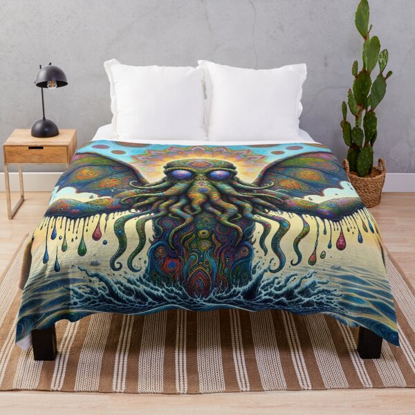 Item preview, Cthuledelic - Psychedelic enlightened Cthulhu designed and sold by Matthew Kinnersly.