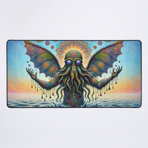 Item preview, Cthuledelic - Psychedelic enlightened Cthulhu designed and sold by Matthew Kinnersly.