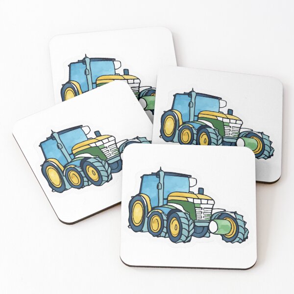 Item preview, Watercolor Tractor in Pastoral Crop Field designed and sold by NiftyWrx.