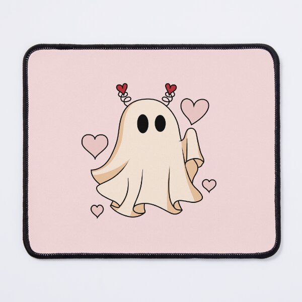 Item preview, Cute Ghost Retro Pink Hearts Valentines Day designed and sold by ArtMeetsPizza.