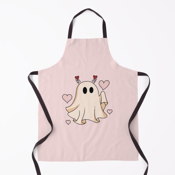 Item preview, Cute Ghost Retro Pink Hearts Valentines Day designed and sold by ArtMeetsPizza.