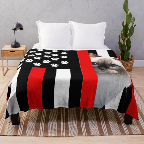 Item preview, Birman Cat Peeking Behind The American Flag designed and sold by TheAnimalZ00.