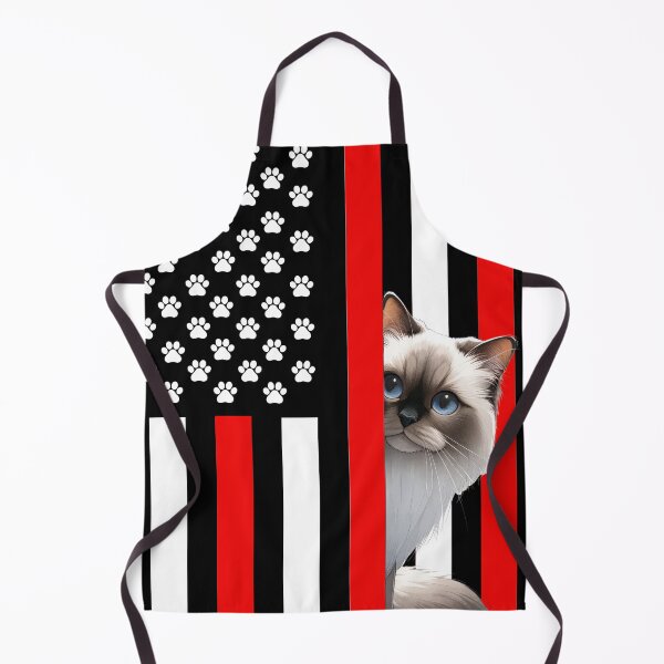 Item preview, Birman Cat Peeking Behind The American Flag designed and sold by TheAnimalZ00.