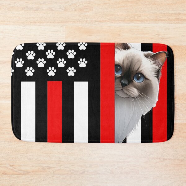 Item preview, Birman Cat Peeking Behind The American Flag designed and sold by TheAnimalZ00.