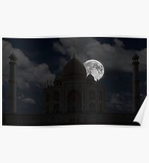 Taj Mahal Moonset. Poster